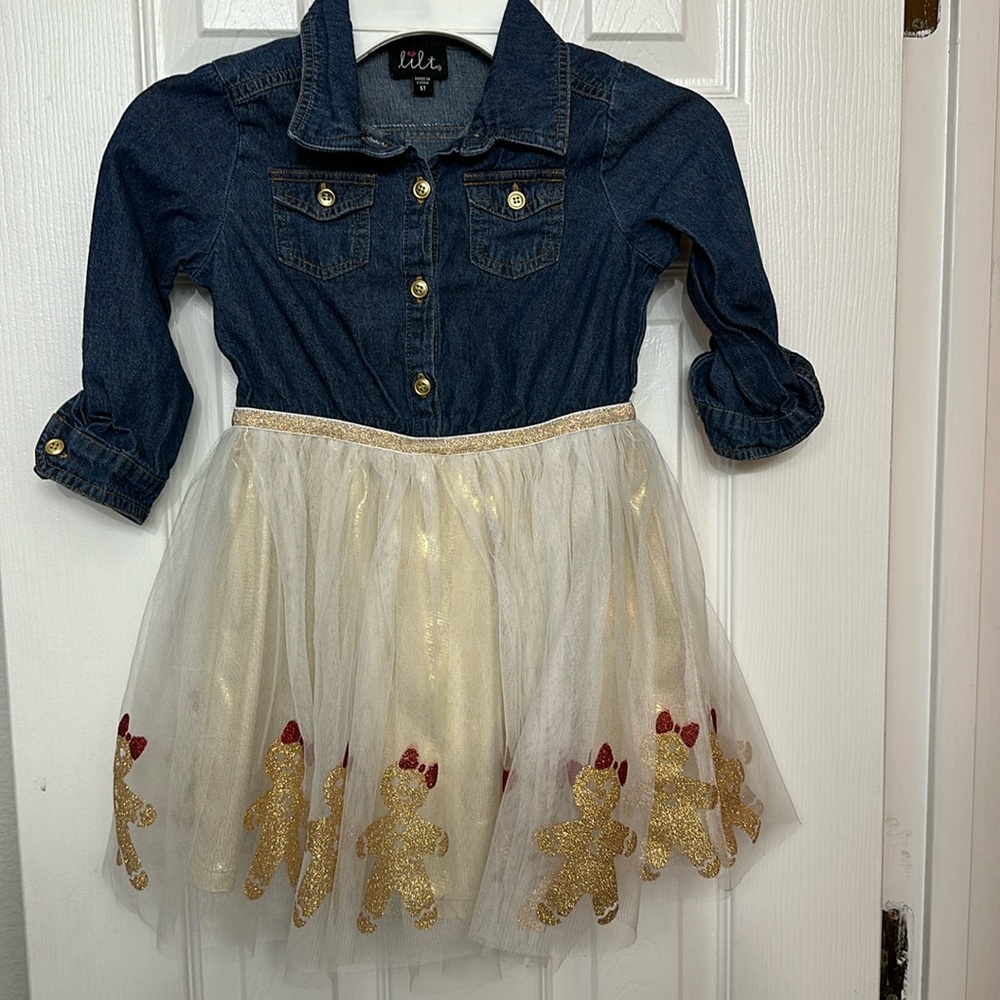 Little girls 5T gingerbread dress